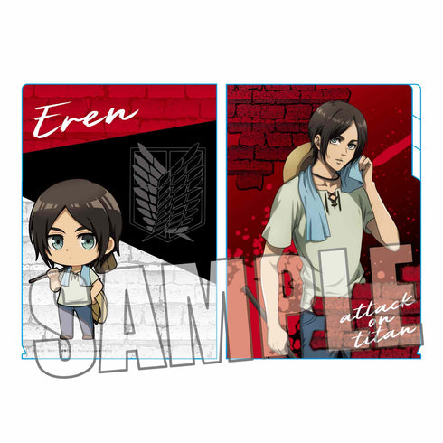 『進撃の巨人』クリアファイル3ポケット 作業着ver. エレン・イェーガー